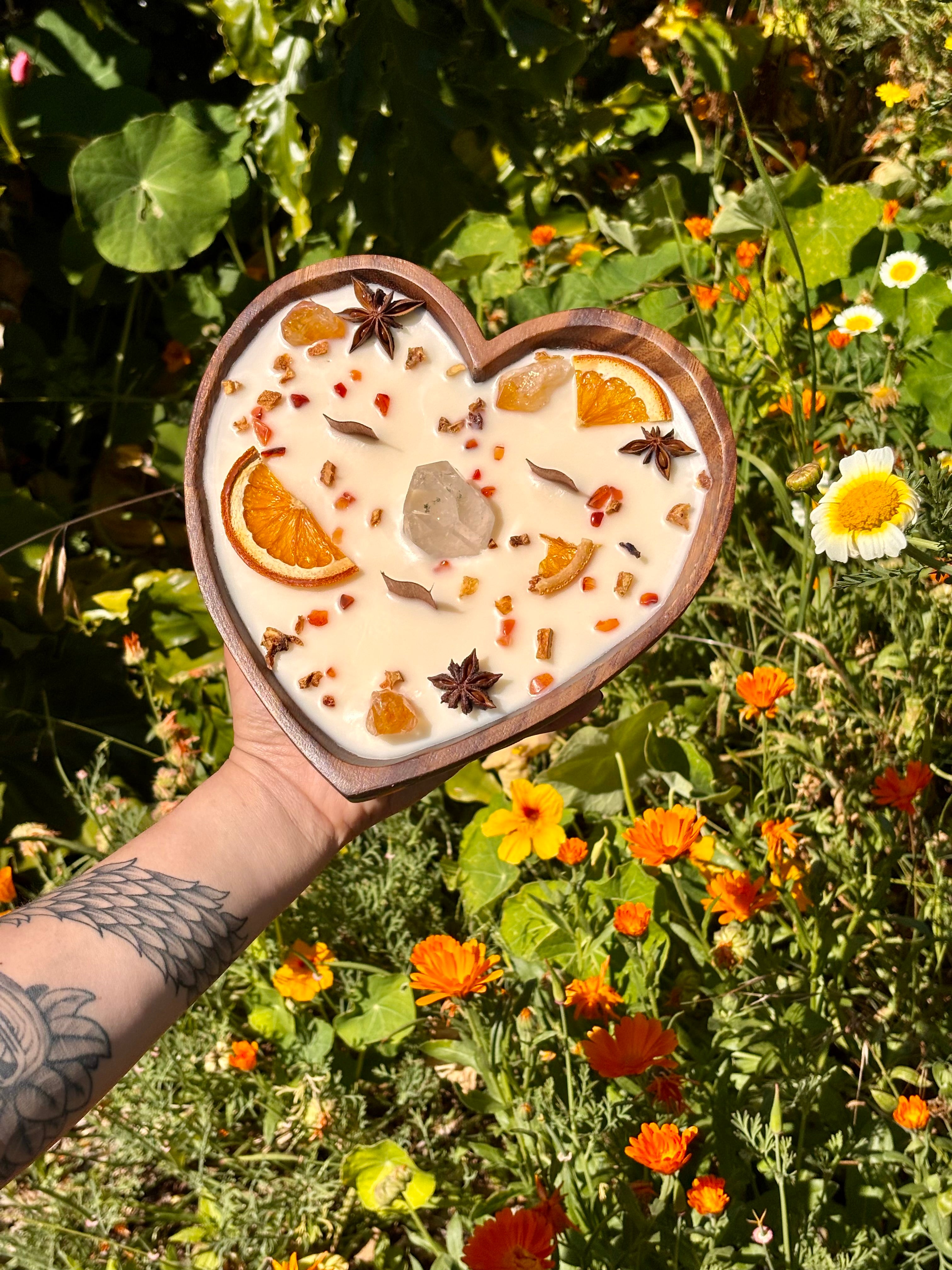 Wassail Heart Candle - 3-Wicks