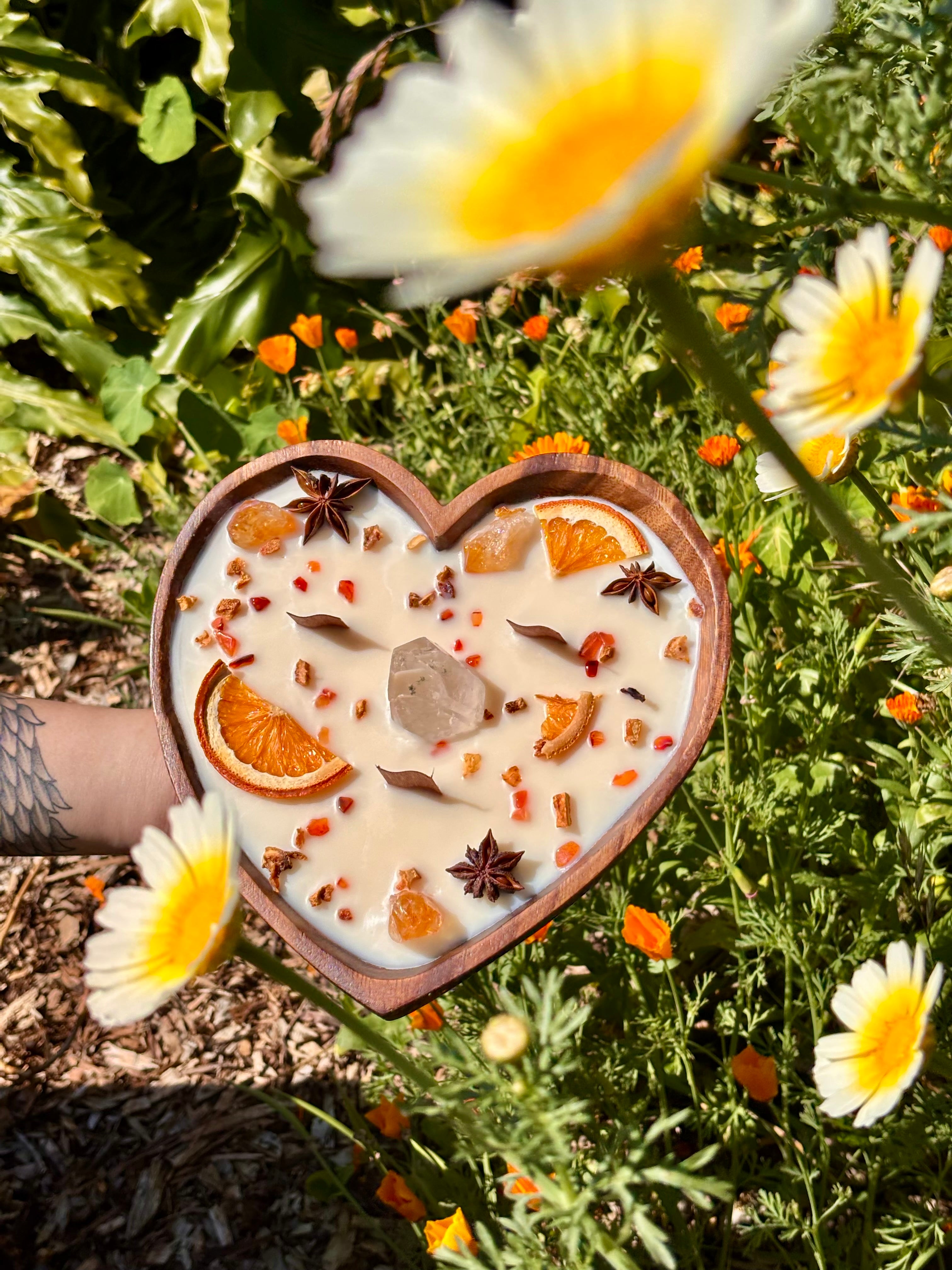 Wassail Heart Candle - 3-Wicks