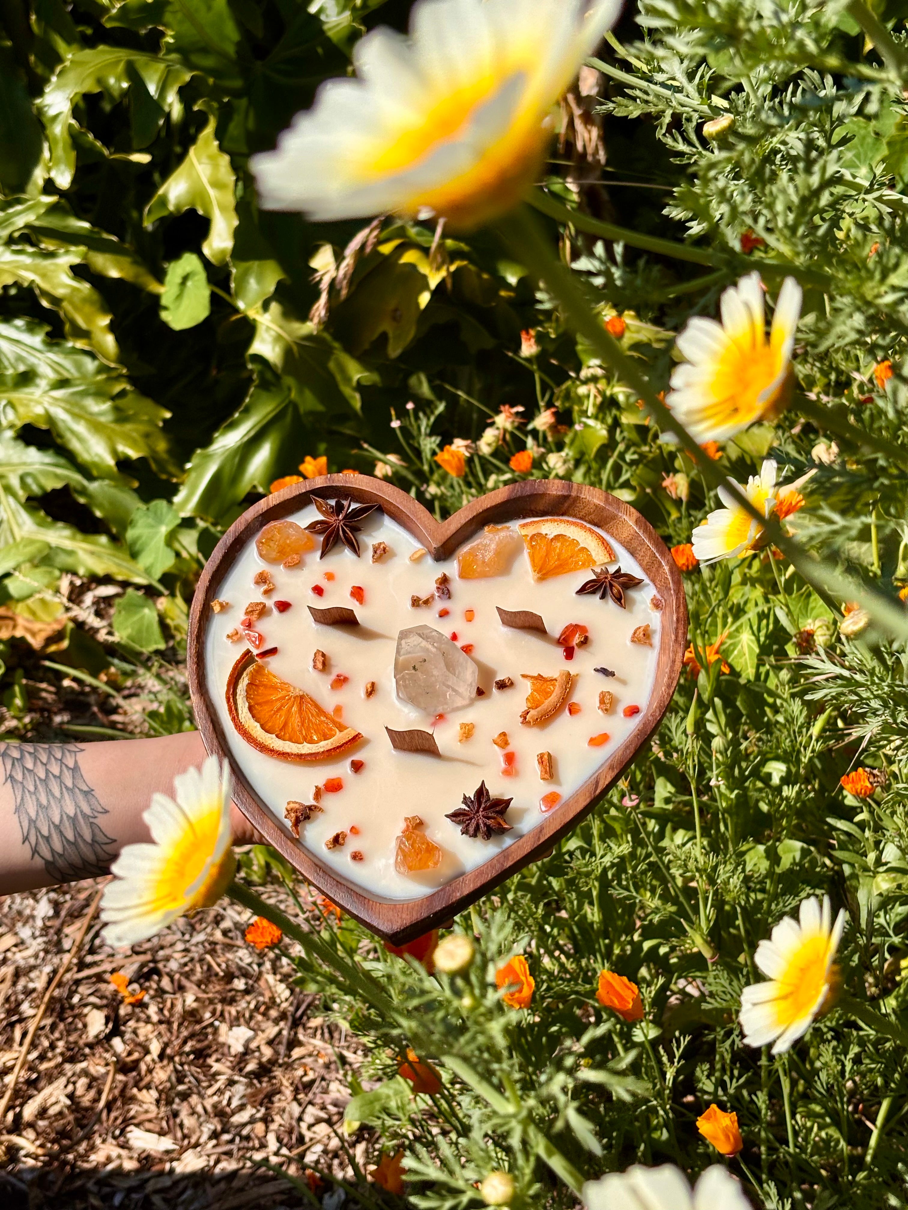 Wassail Heart Candle - 3-Wicks
