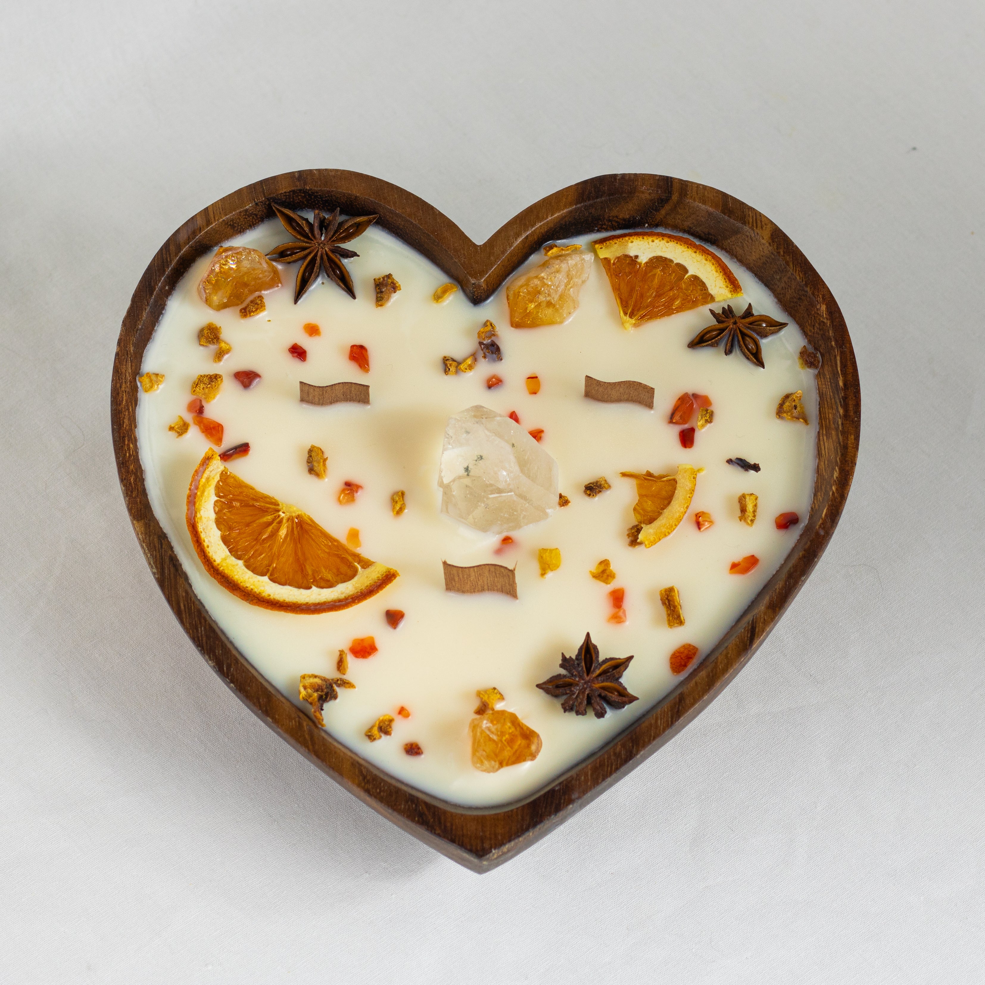 Wassail Heart Candle - 3-Wicks