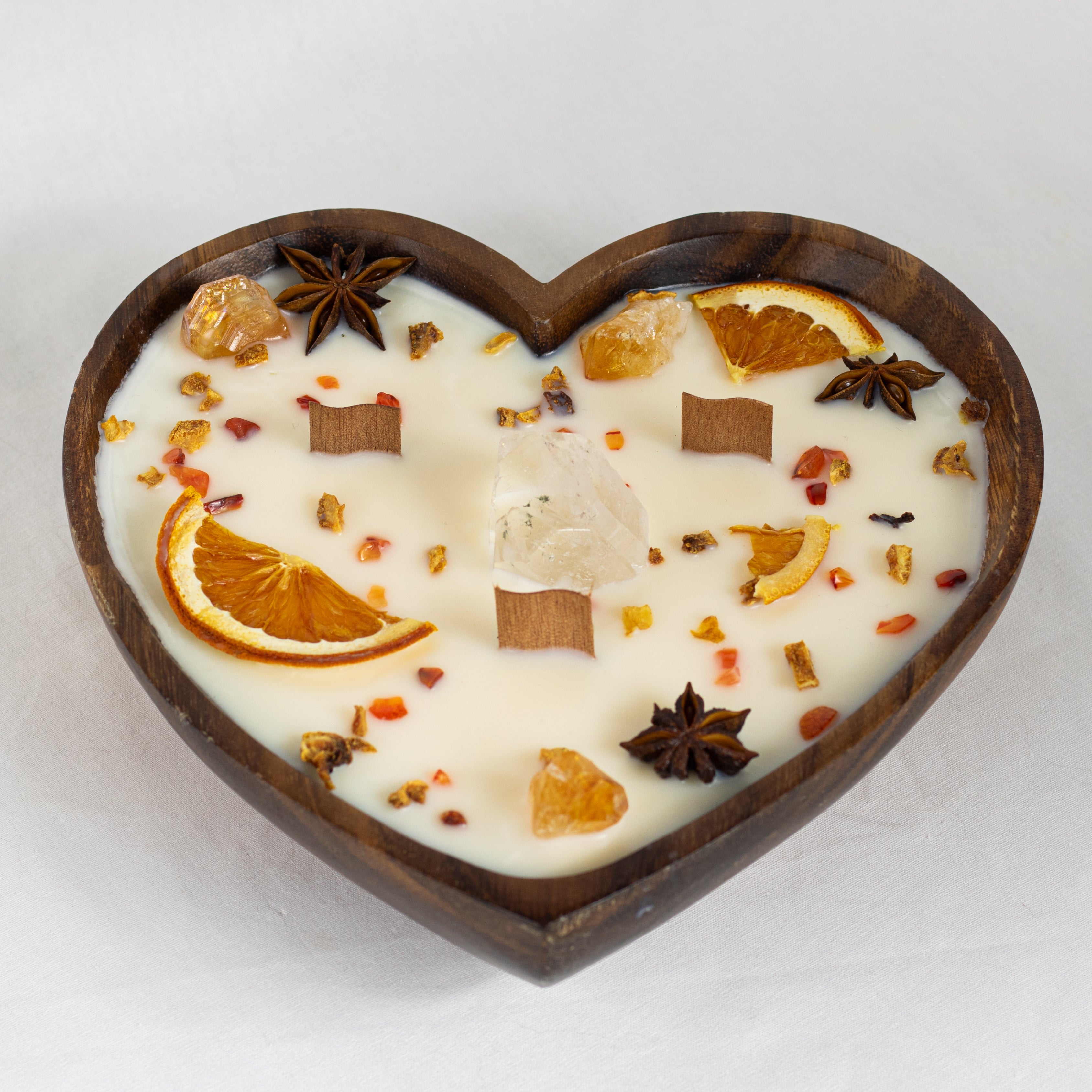 Wassail Heart Candle - 3-Wicks