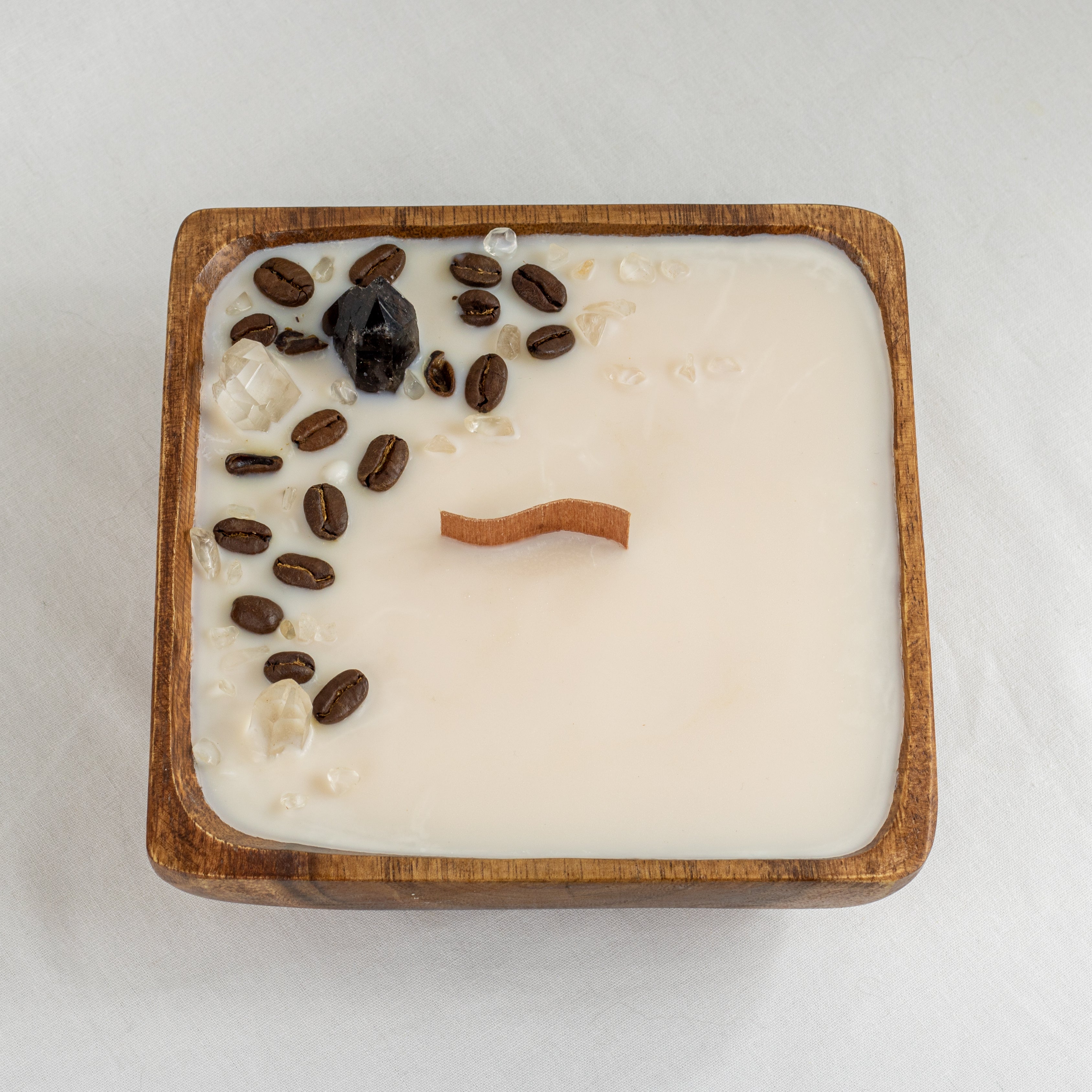 Coffee & Croissant Square Candle