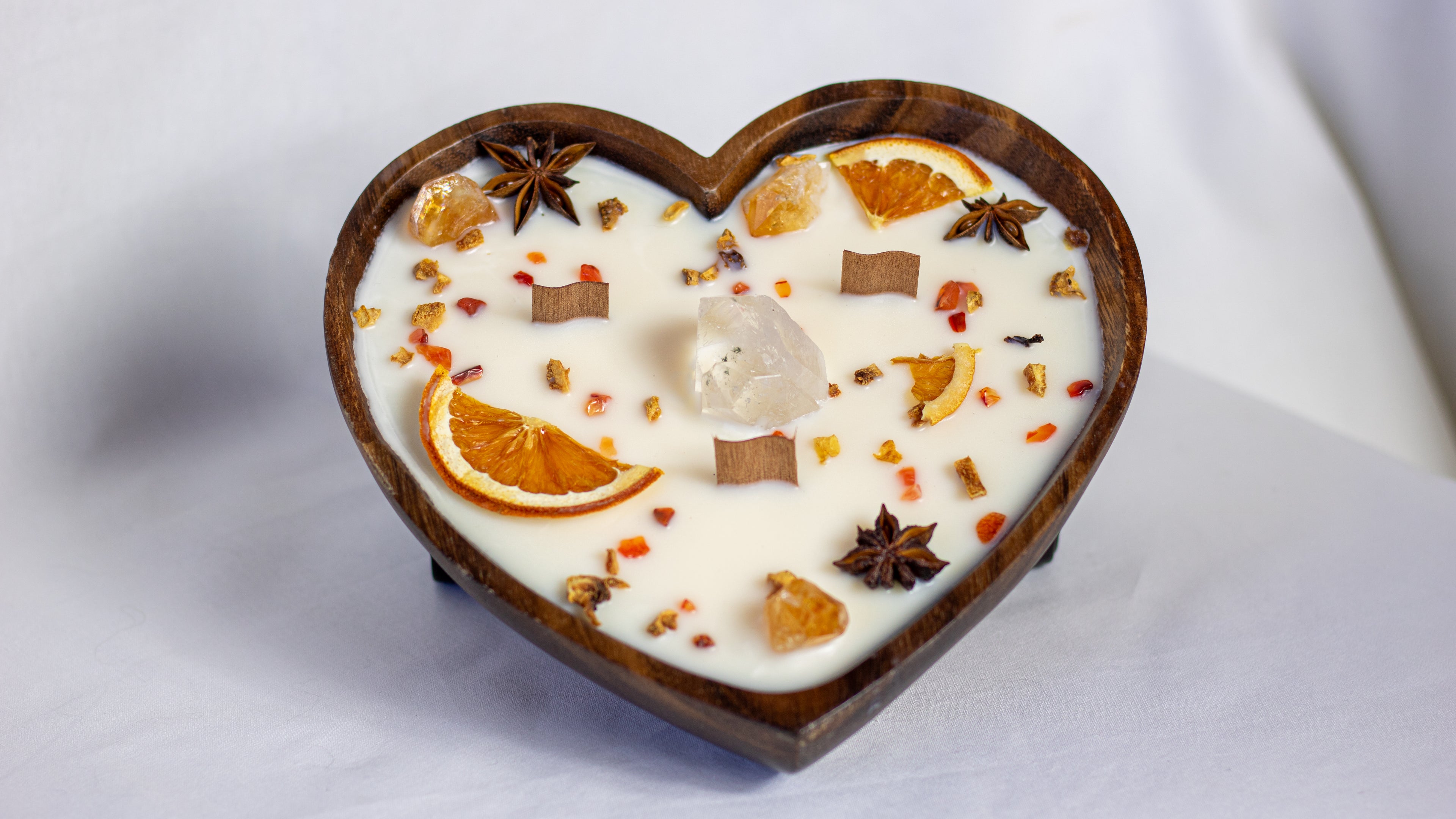 Wassail Heart Candle - 3-Wicks