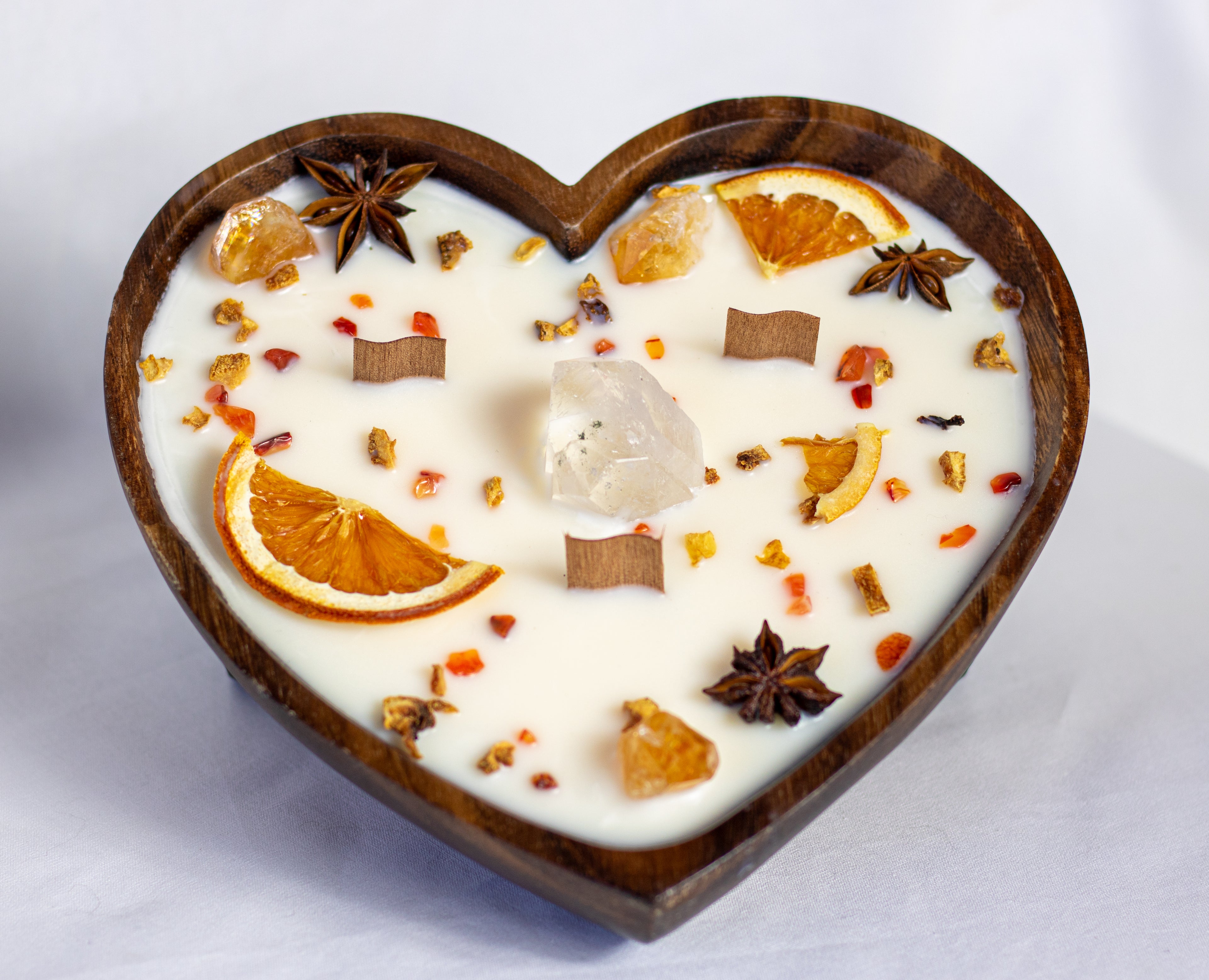 Wassail Heart Candle - 3-Wicks