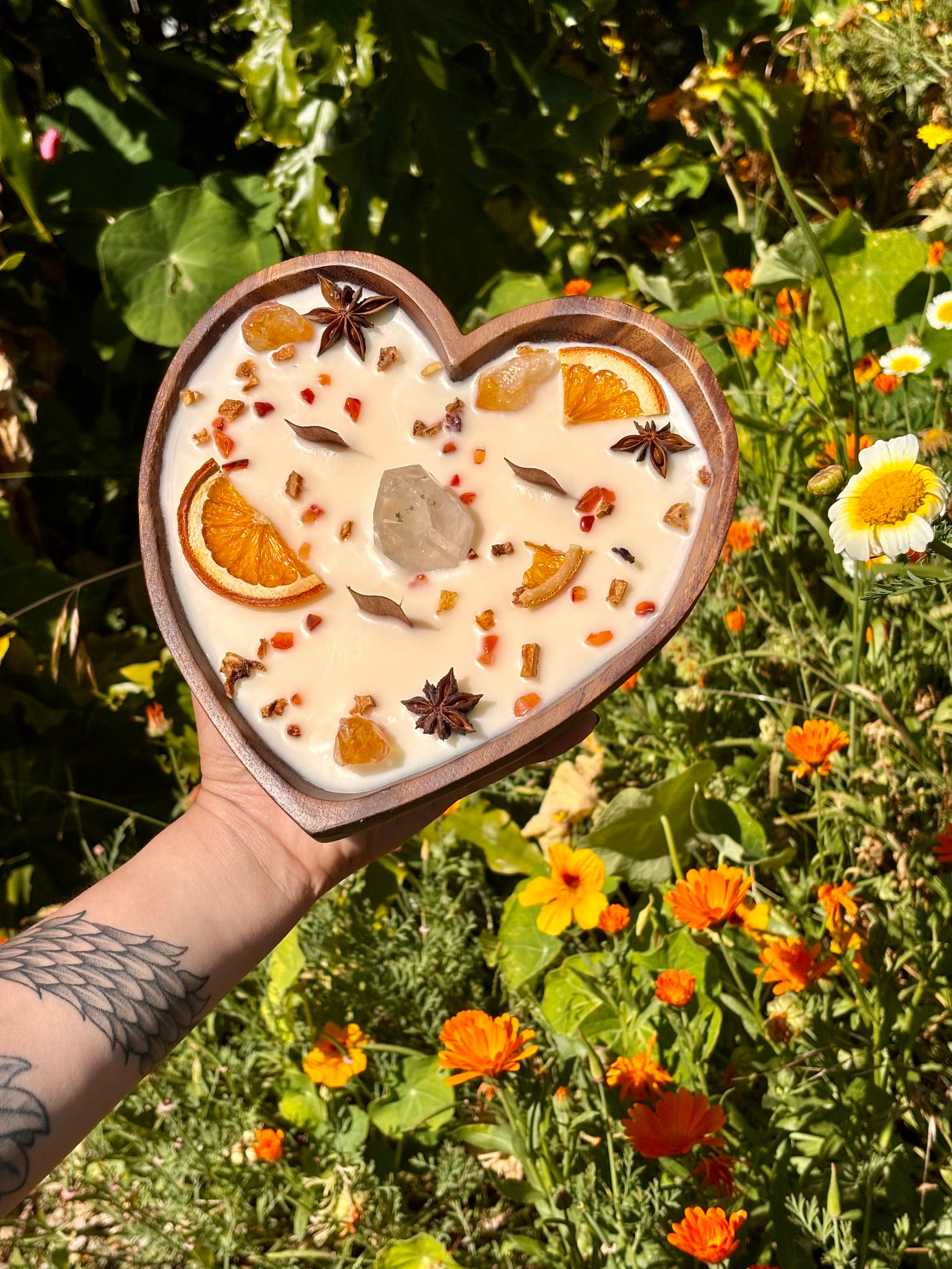 Wassail Heart Candle - 3-Wicks
